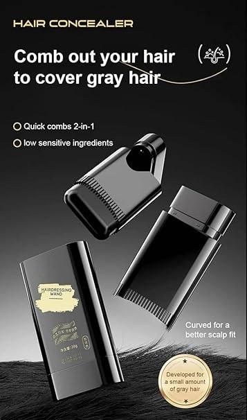 Zendex Hairdressing Wand – Instant Grey Hair Coverage for Men & Women | Waterproof & Sweat-Proof